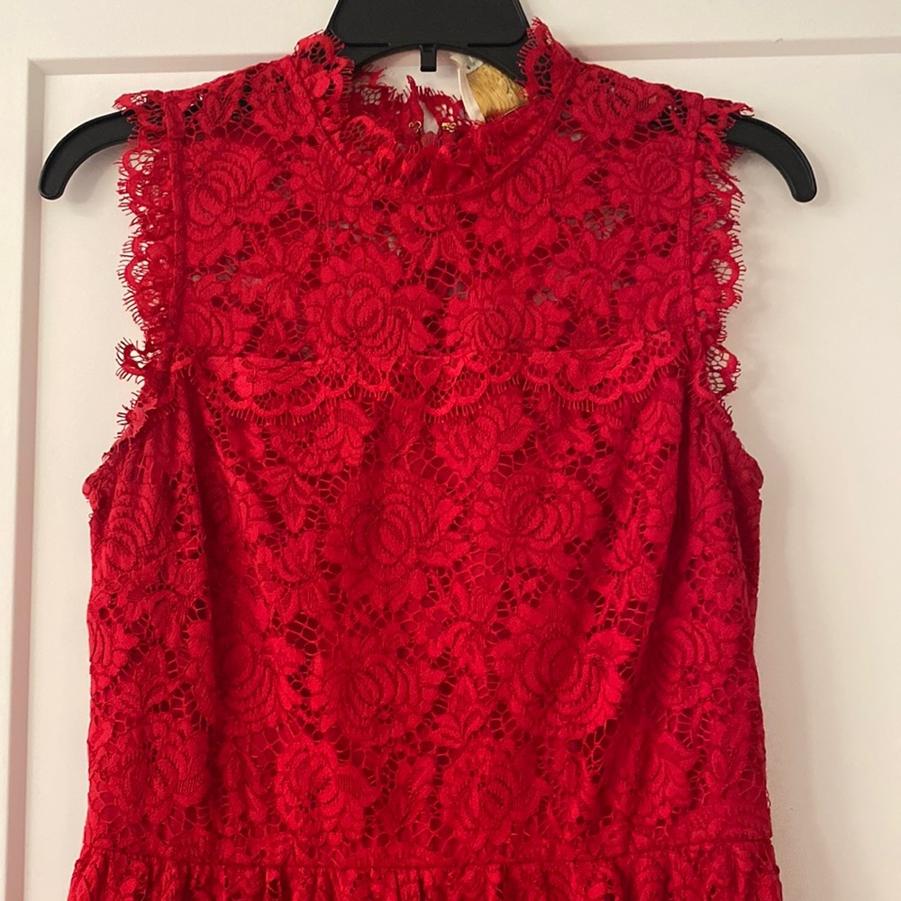 Kate Spade Red Lace Sheath Dress Size 6